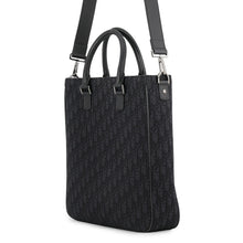 Load image into Gallery viewer, Dior Oblique Jacquard Saddle Tote Bag (2-Way Bag) Black1ADSH241YKS_H03E Canvas Leather