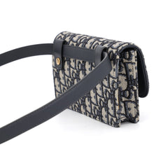 Load image into Gallery viewer, Dior Oblique Waist Bag Beige/Black/Blue Canvas Leather