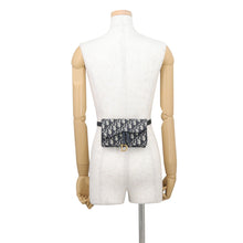 Load image into Gallery viewer, Dior Oblique Waist Bag Beige/Black/Blue Canvas Leather