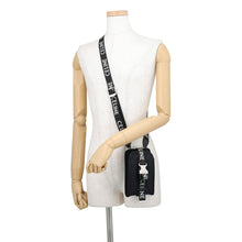 将图像加载到图库查看器中,CELINE trekking mobile pouch Black/White10J212DVN.38SI Canvas Leather