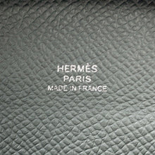 将图像加载到图库查看器中,HERMES Bastia Blue Indigo/Vert Amande Epsom