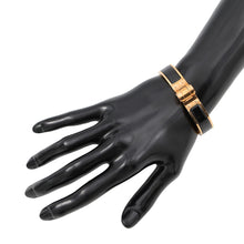 将图像加载到图库查看器中,HERMES Charniere Bangle Size PM Black/Gold Metal
