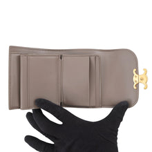 Load image into Gallery viewer, CELINE Triomphe Flap Wallet Gray10D783 shiny calf