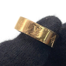 Load image into Gallery viewer, LOUIS VUITTON Nanogram Ring Size M GoldM00214 Metal