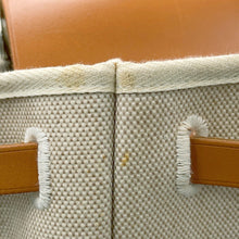 Load image into Gallery viewer, HERMES Herbag Ecru/Natural Toile H Vache Hunter Leather Size MM