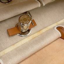 Load image into Gallery viewer, HERMES Herbag Ecru/Natural Toile H Vache Hunter Leather Size MM