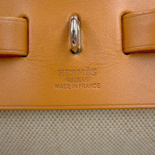Load image into Gallery viewer, HERMES Herbag Ecru/Natural Toile H Vache Hunter Leather Size MM