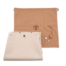 Load image into Gallery viewer, HERMES Herbag Ecru/Natural Toile H Vache Hunter Leather Size MM