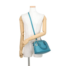 Load image into Gallery viewer, GUCCI Interlocking G 2WAY Bag Turquise Blue449661 Leather