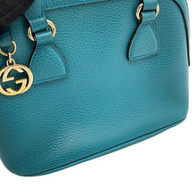 Load image into Gallery viewer, GUCCI Interlocking G 2WAY Bag Turquise Blue449661 Leather