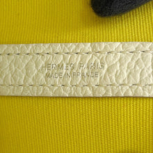 Load image into Gallery viewer, HERMES Garden Party Lime/Craie Toile Officier Country Leather Size TPM