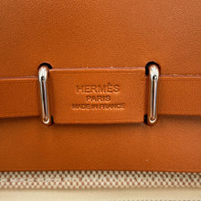 Load image into Gallery viewer, HERMES Herbag zip Ecru/Fauve Toile H Vache Hunter Leather Size Mini