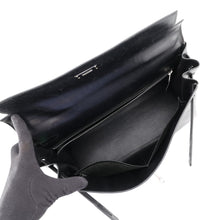 Load image into Gallery viewer, HERMES Kelly Retourne Black Box Calf Leather Size 35