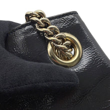 Load image into Gallery viewer, GUCCI Soho Interlocking G Chain Shoulder Bag Navy308982 Patent Leather