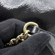 Load image into Gallery viewer, GUCCI Soho Interlocking G Chain Shoulder Bag Navy308982 Patent Leather