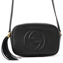 将图像加载到图库查看器中,GUCCI Soho Shoulder Bag Black347994 Leather Size Small