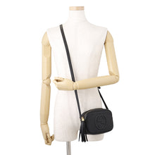 将图像加载到图库查看器中,GUCCI Soho Shoulder Bag Black347994 Leather Size Small