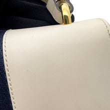 Load image into Gallery viewer, GUCCI Sylvie Shoulder Bag White/Navy/Red421882 Leather Canvas
