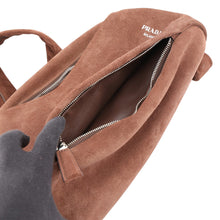 Load image into Gallery viewer, PRADA Crossbody Bag Brown2VZ114 suede