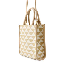 Load image into Gallery viewer, PRADA Symbol Embroidery 2-way Shoulder Bag Beige/White1BA355 Canvas Leather