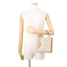Load image into Gallery viewer, PRADA Symbol Embroidery 2-way Shoulder Bag Beige/White1BA355 Canvas Leather