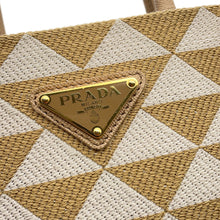 Load image into Gallery viewer, PRADA Symbol Embroidery 2-way Shoulder Bag Beige/White1BA355 Canvas Leather
