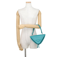 Load image into Gallery viewer, PRADA Padded Triangle 2-Way Handbag Turquise Green1BA315_2DX8_F0363 Leather