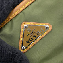 将图像加载到图库查看器中,PRADA Re-Nylon xSaffiano Leather Shoulder Bag Military Green2VD066_2CX2_F03UQ_V_OOO Nylon Leather Size Medium