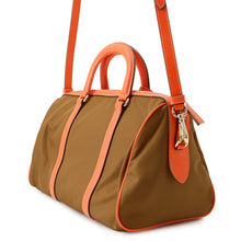 Load image into Gallery viewer, PRADA 2way Handbag Orange/Khaki Nylon Leather