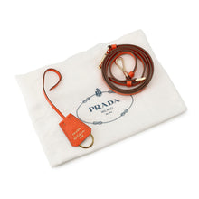 Load image into Gallery viewer, PRADA 2way Handbag Orange/Khaki Nylon Leather