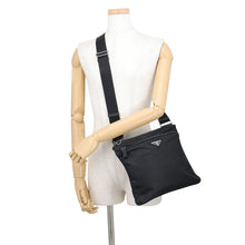 Load image into Gallery viewer, PRADA Triangle Logo Shoulder Bag Black Nylon