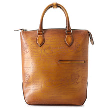 Load image into Gallery viewer, Berluti Calligraphy Backpack Brown Leather