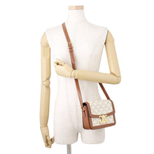 Load image into Gallery viewer, CELINE Triomphe Teen Shoulder Bag Ivory/Brown188882 PVC Leather