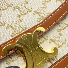 Load image into Gallery viewer, CELINE Triomphe Teen Shoulder Bag Ivory/Brown188882 PVC Leather