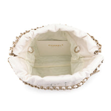Load image into Gallery viewer, CHANEL CHANEL 22 Perforated Chain Shoulder Bag WhiteAS3980-B19648-10601 Shiny Calf Leather Size Mini