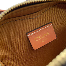 将图像加载到图库查看器中,CELINE Triomphe Heart Shoulder Pouch Tan PVC Leather