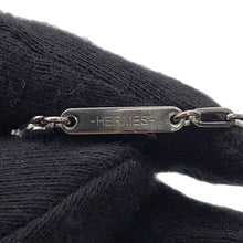 Load image into Gallery viewer, HERMES Talisman Dragon Motif Necklace Silver Metal