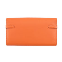 Load image into Gallery viewer, HERMES Kelly wallet long Orange Epsom