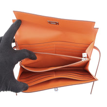 Load image into Gallery viewer, HERMES Kelly wallet long Orange Epsom