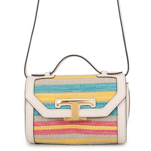 Load image into Gallery viewer, TOD’S T-Timeless Shoulder White/MulticolorXBWTSPBW000SG76O8 Leather Canvas Size micro