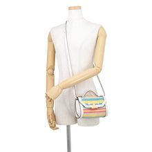 Load image into Gallery viewer, TOD’S T-Timeless Shoulder White/MulticolorXBWTSPBW000SG76O8 Leather Canvas Size micro