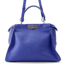 Load image into Gallery viewer, FENDI Selleria Peekaboo 2WAY Bag Regular Blue8BN226 Leather