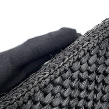 将图像加载到图库查看器中,LOEWE Standard A5 Tote 2-Way Bag Black/WhiteA563S30X09 1102 Raffia Leather