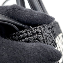 将图像加载到图库查看器中,LOEWE Standard A5 Tote 2-Way Bag Black/WhiteA563S30X09 1102 Raffia Leather