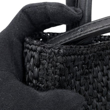 将图像加载到图库查看器中,LOEWE Standard A5 Tote 2-Way Bag Black/WhiteA563S30X09 1102 Raffia Leather