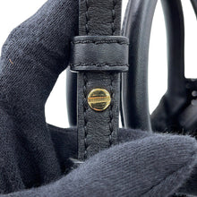 将图像加载到图库查看器中,LOEWE Standard A5 Tote 2-Way Bag Black/WhiteA563S30X09 1102 Raffia Leather