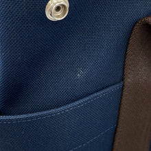 Load image into Gallery viewer, HERMES Sucked Pansage Groom Navy/Feu Toile Chevrons Canvas