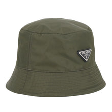 将图像加载到图库查看器中,PRADA Re-Nylon Triangle Logo Bucket Hat Size M Khaki2HC137_2DMI_F0244 Nylon
