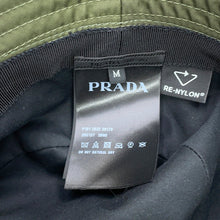 将图像加载到图库查看器中,PRADA Re-Nylon Triangle Logo Bucket Hat Size M Khaki2HC137_2DMI_F0244 Nylon