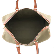Load image into Gallery viewer, CELINE Logo Travel Bag Khaki/Brown Canvas Leather